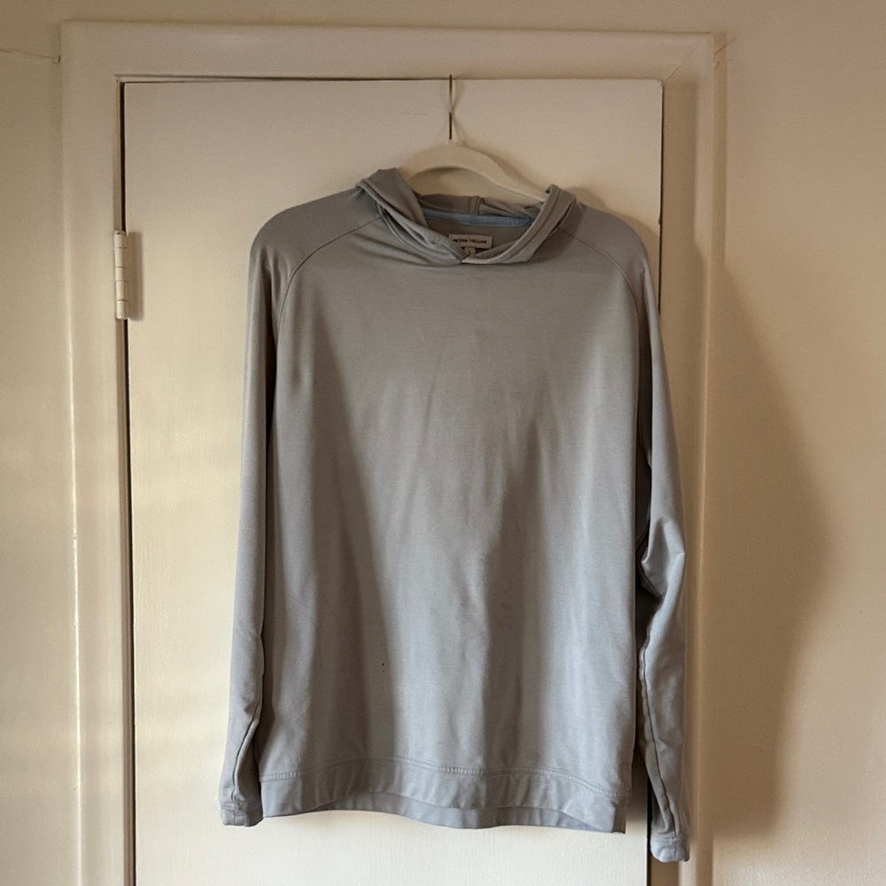 Peter Millar Light Gray Hooded Top